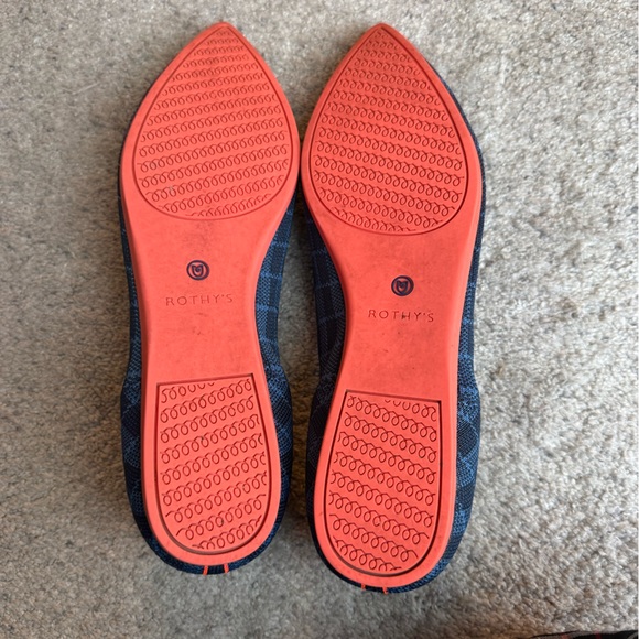 Rothy's Indigo Gingham Points - Picture 3 of 6